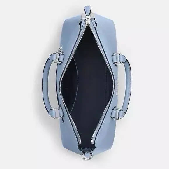 NWT Coach Bundle Georgia Satchel Bag CR156 Leather Bluebell & Cq722 Silk Scarf - Picture 12 of 12